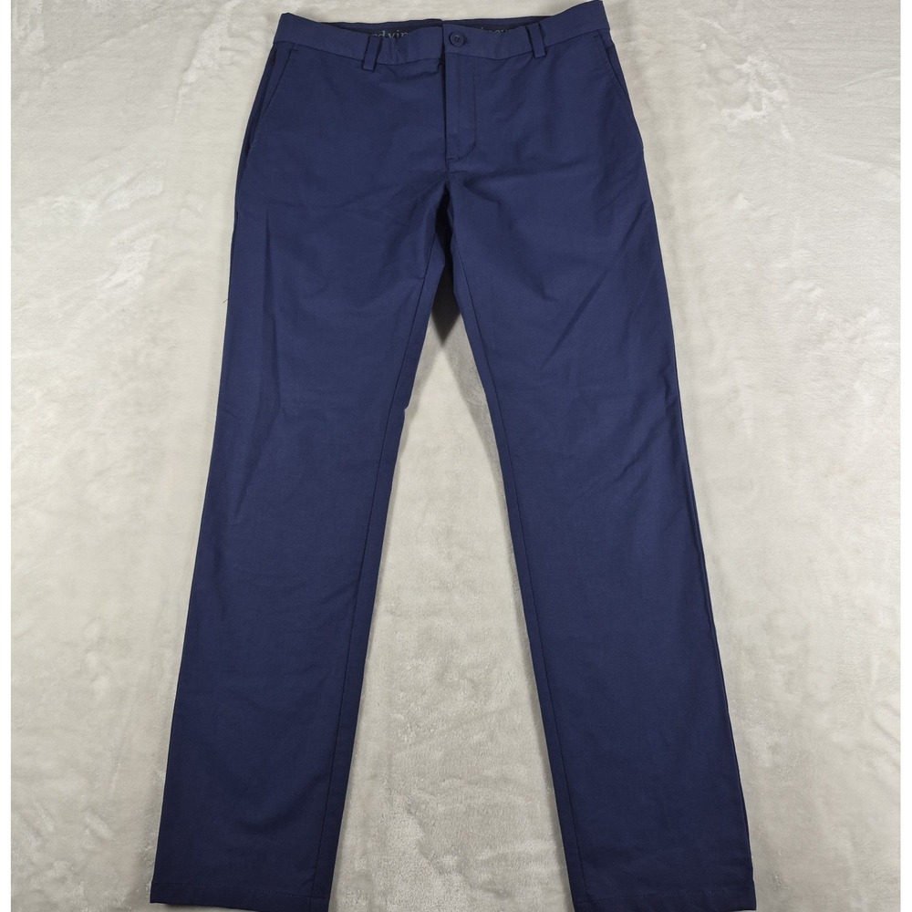 Vineyard Vines OTG On-The-Go Pants Men's 33x32 Blue Performance Chino Golf